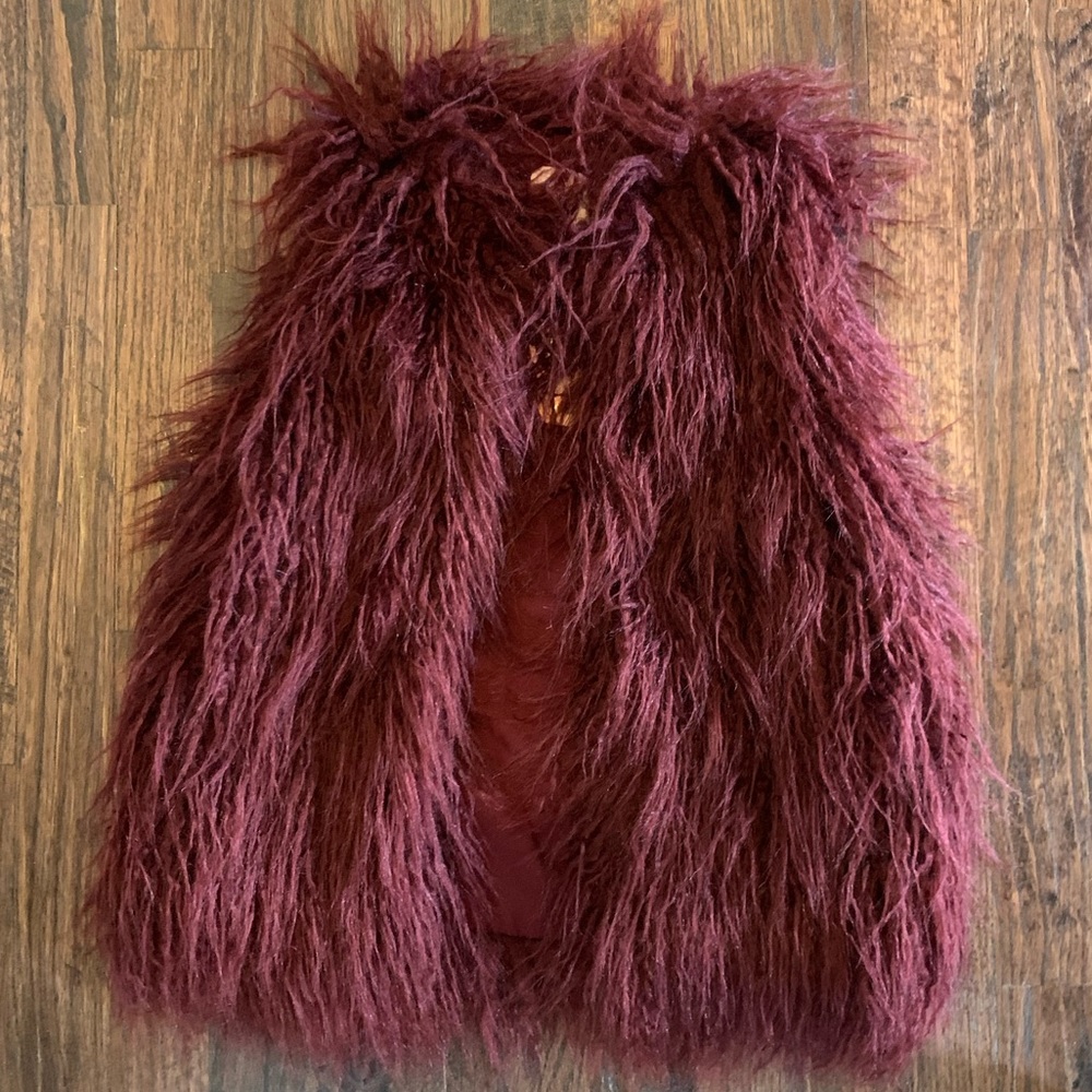 Zara Girls faux fur vest
